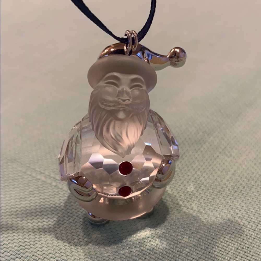 Swarovski Rhodium Santa ornament